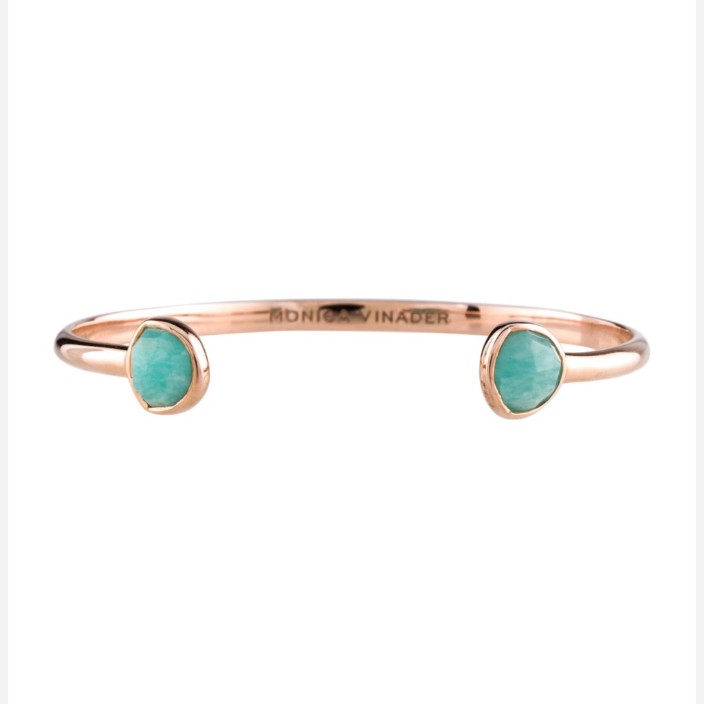 Monica Vinador Amazonia Siren Thin Cuff Bracelet Rose Gold 185$